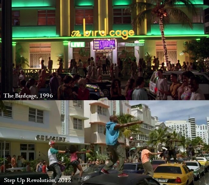 Scene from the step up and the birdcage