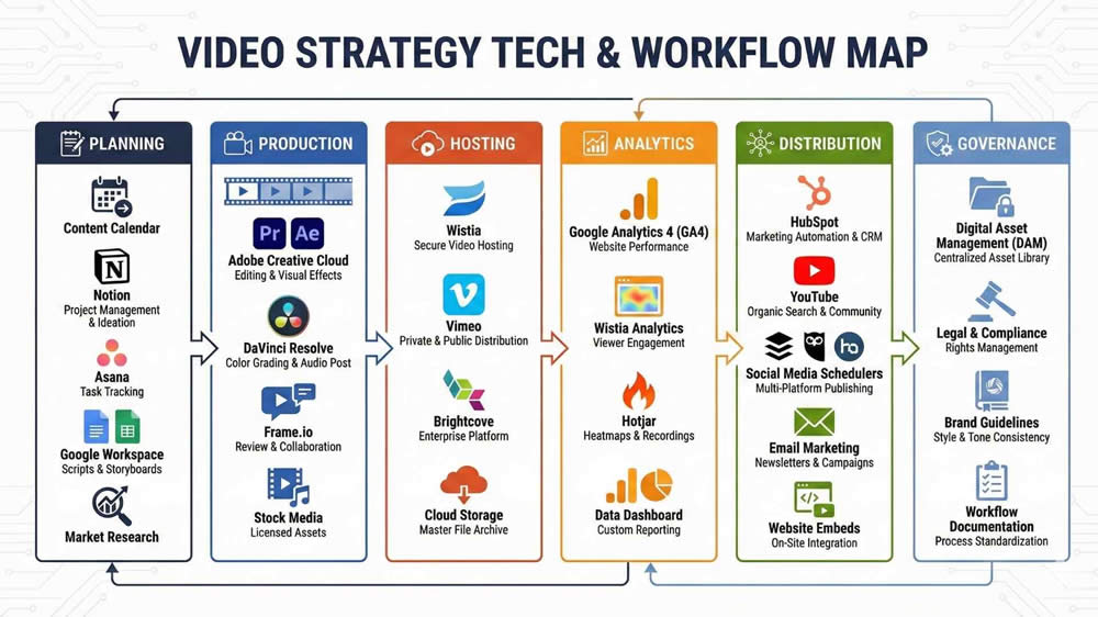 Video Strategy Tech & Workflow Map