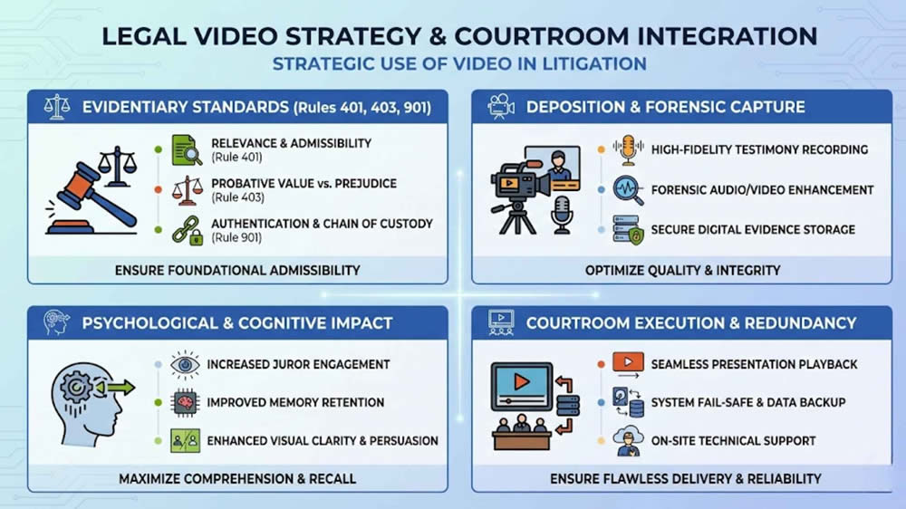 Legal Video Strategy & Courtroom Integration