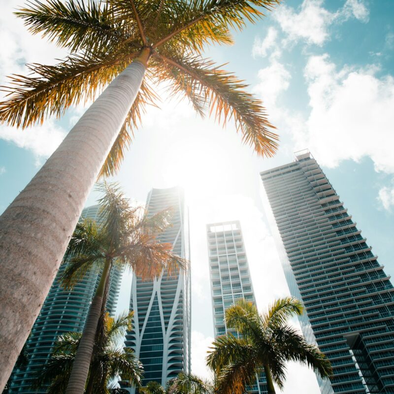 low angle photography of high rise building