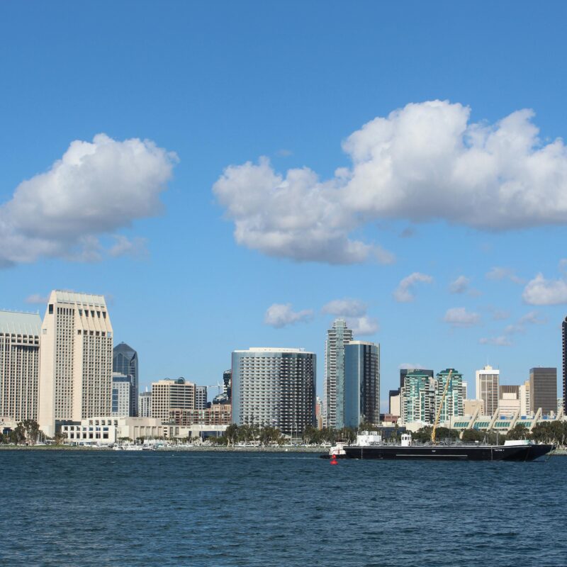 ocean-side view of San Diego