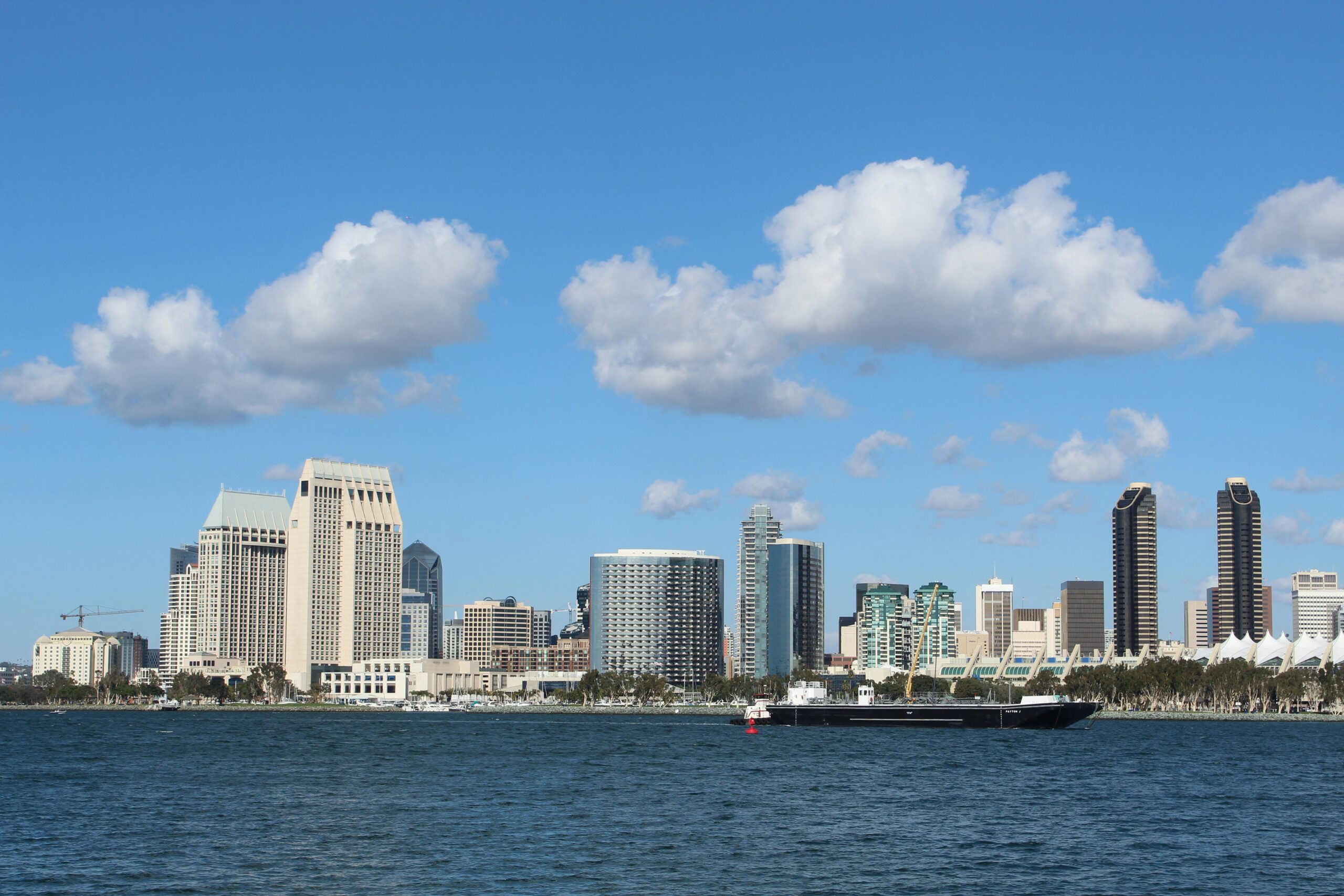 ocean-side view of San Diego